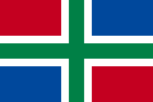 Vlag van de provincie Groningen.